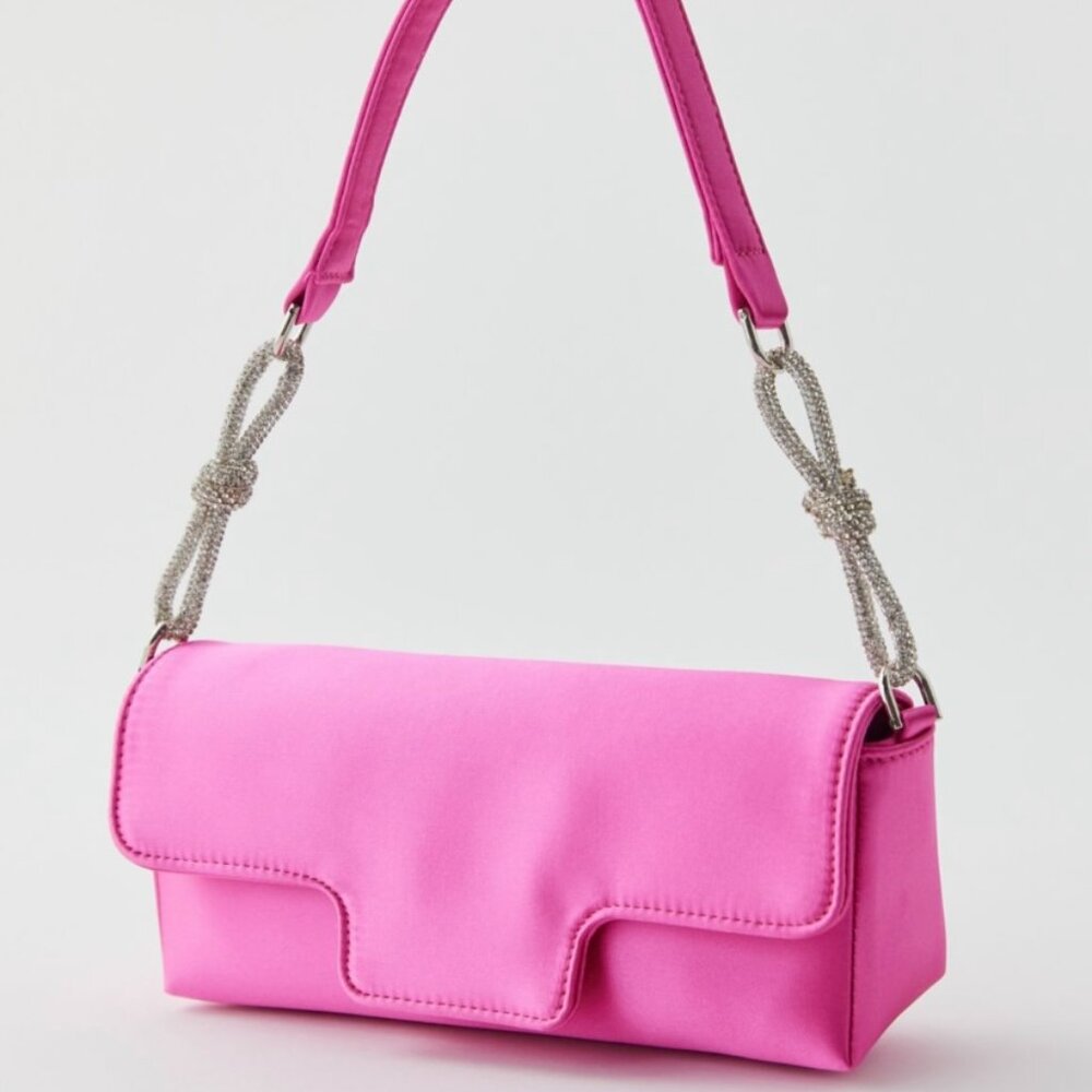 Olga Berg Calissa Crystal Bow Shoulder Bag